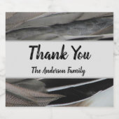 Vielen Dank Duck Feather Foto Moderne Wertschätzun Bierflaschenetikett (Einzelnes Label)