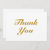 Vielen Dank dunkelgoldfarbene, elegante Skriptkart (Vorne/Hinten)