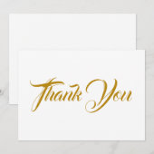 Vielen Dank dunkelgoldfarbene, elegante Skriptkart (Vorne/Hinten)