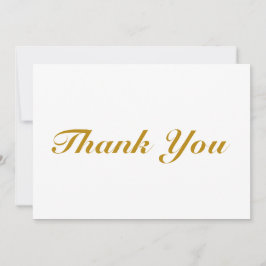 Vielen Dank dunkelgoldfarbene, elegante Skriptkart