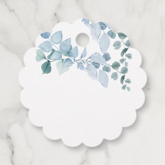 Vielen Dank Dusty Eucalyptus Elegant Geschenkanhänger (Rückseite)