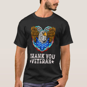 Vielen Dank Eagle American Flag Heart Memorial Day T-Shirt