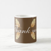Vielen Dank Earth Tone Feather Muster Autumn Color Kaffeetasse (Mittel)