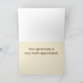 Vielen Dank Earth Tone Wild Cat Pattern Wertschätz Dankeskarte (Innenseite)