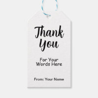 Vielen Dank Editable Gift Tag Minimalistisch