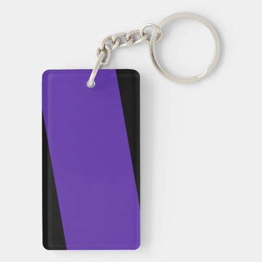 Vielen Dank Eggplant Lila Einfache Minimalistische Schlüsselanhänger (Rückseite)