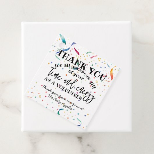 Vielen Dank, ehrenamtlich Geschenkanhänger (Beispiel)