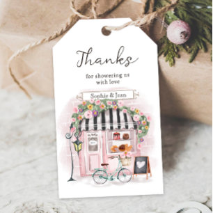 Vielen Dank Eiffel Paris Parisian Baby Dusche Geschenkanhänger