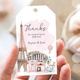 Vielen Dank Eiffel Paris Parisian Baby Dusche Geschenkanhänger
