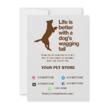 Vielen Dank, ein Kartenhundin-Laden