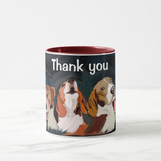 Vielen Dank - eine Hunde-Ansammlung Tasse (Zentrum)