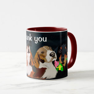 Vielen Dank - eine Hunde-Ansammlung Tasse