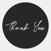 Vielen Dank einfach Elegant Moderne Minimalistisch Runder Aufkleber (Vorderseite)