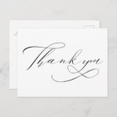 Vielen Dank einfach Elegante Moderne Kalligraphie Postkarte (Vorne/Hinten)