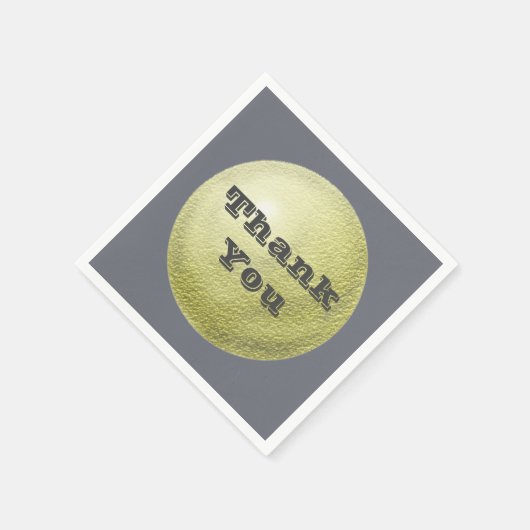 Vielen Dank einfach Gold Circle Dankesessen Mahlze Serviette (Ecke)