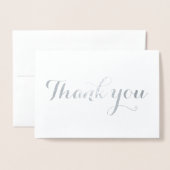 Vielen Dank einfach Leere Elegant Trendy White Folienkarte (Vorderseite mit Umschlag)