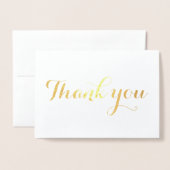 Vielen Dank einfach Leere Elegant Trendy White Folienkarte (Vorderseite mit Umschlag)