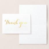 Vielen Dank einfach Leere Elegant Trendy White Folienkarte (Anzeige)