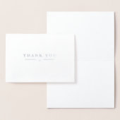 Vielen Dank, einfach, modern Silber Folienkarte (Anzeige)