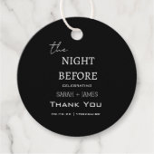 Vielen Dank einfach schwarz die Nacht vor Hochzeit Geschenkanhänger (Vorderseite)