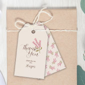 Vielen Dank Einfache Wildblume Hübsch Pink Botanic Geschenkanhänger