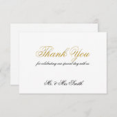 Vielen Dank, einfaches Skript Dankeskarte (Vorne/Hinten)