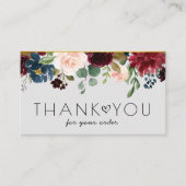 Vielen Dank einfügen florale Visitenkarte (Vorderseite)