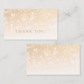 Vielen Dank einfügen Gold Bokeh Sparkle Lights Begleitkarte (Vorne/Hinten)