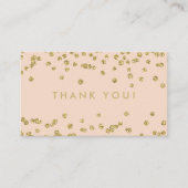 Vielen Dank einfügen Gold Glitzer Confetti Blush R Begleitkarte (Vorderseite)