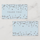 Vielen Dank einfügen Silver Glitzer Confetti Ice B Begleitkarte (Vorne/Hinten)