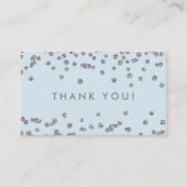 Vielen Dank einfügen Silver Glitzer Confetti Ice B Begleitkarte (Vorderseite)