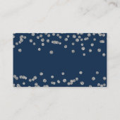 Vielen Dank einfügen Silver Glitzer Confetti Navy Begleitkarte (Rückseite)