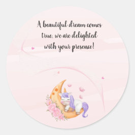 Vielen Dank, Einhornaufkleber Runder Aufkleber