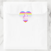 Vielen Dank einhornige Regenbogenkleber für das Pa Herz-Aufkleber (Tasche)