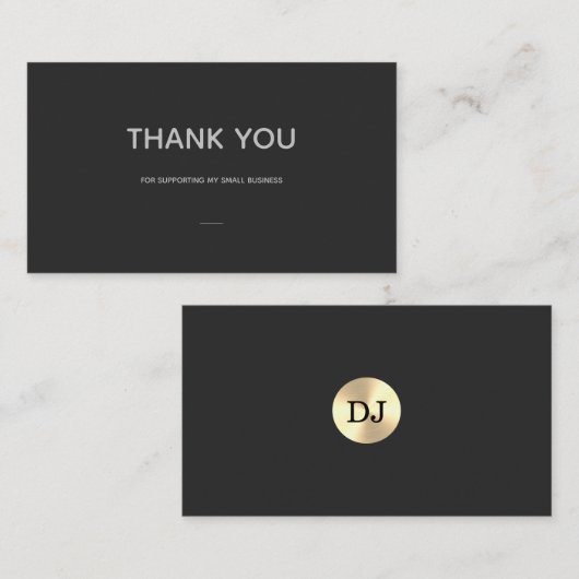 Vielen Dank Einlegen Karte mit Imitaten Gold & Sch (Vorne/Hinten)