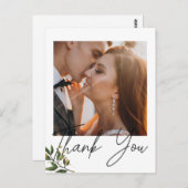 Vielen Dank Elegant Chic Foto Postkarte (Vorne/Hinten)