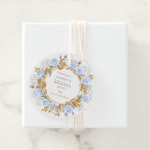 Vielen Dank Elegant Dusty Blue Rose Baby's Breathe Geschenkanhänger (Beispiel)