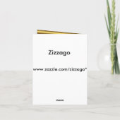 Vielen Dank Elegant Gold Black Dankeskarte (Rückseite)