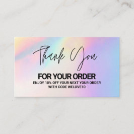 Vielen Dank Elegant Holographic instagram Discount Visitenkarte
