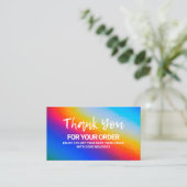 Vielen Dank Elegant Holographic instagram Discount Visitenkarte (Stehend Vorderseite)