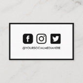 Vielen Dank Elegant Neon Trendy Instagram Discount Visitenkarte (Rückseite)