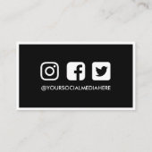 Vielen Dank Elegant Neon Trendy Instagram Discount Visitenkarte (Rückseite)