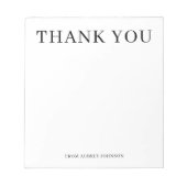 Vielen Dank Elegant Simple Notizblock (Vorderseite)