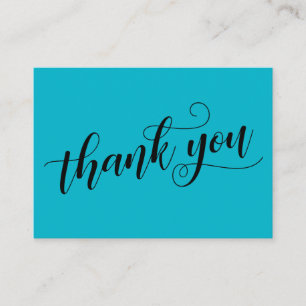 Vielen Dank Elegant Typografy Blue Gastgeschenk Ho Begleitkarte