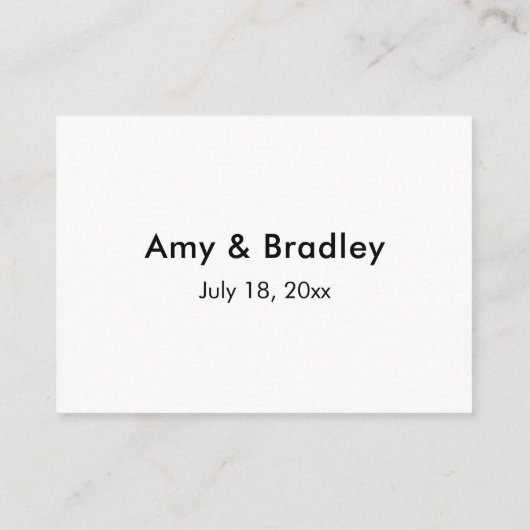 Vielen Dank Elegant Typografy Gastgeschenk Hochzei Begleitkarte (Rückseite)