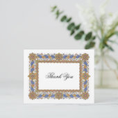 Vielen Dank Elegant Vintag Art Custom Postcard Postkarte (Stehend Vorderseite)