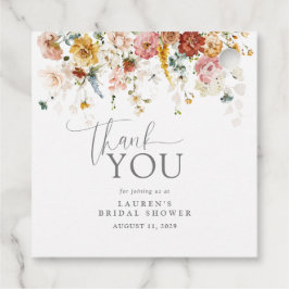 Vielen Dank Elegant Watercolor Blume Brautparty Geschenkanhänger