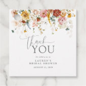 Vielen Dank Elegant Watercolor Blume Brautparty Geschenkanhänger (Vorderseite)