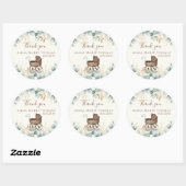 Vielen Dank Elegant Watercolor Eucalyptus Blätter Runder Aufkleber (Blatt)