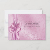 Vielen Dank Elegant Wedding Pink Swans Einladung (Rückseite)